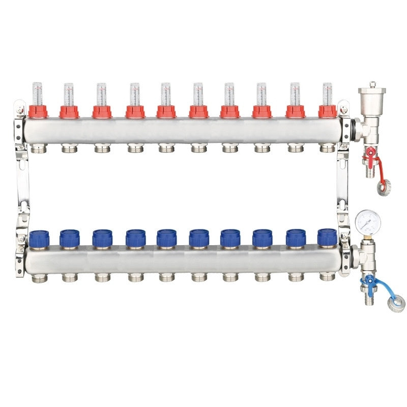 EDGE RANGE STAINLESS STEEL UFH MANIFOLD COMPLETE SET (FOR 16MM PIPE)
