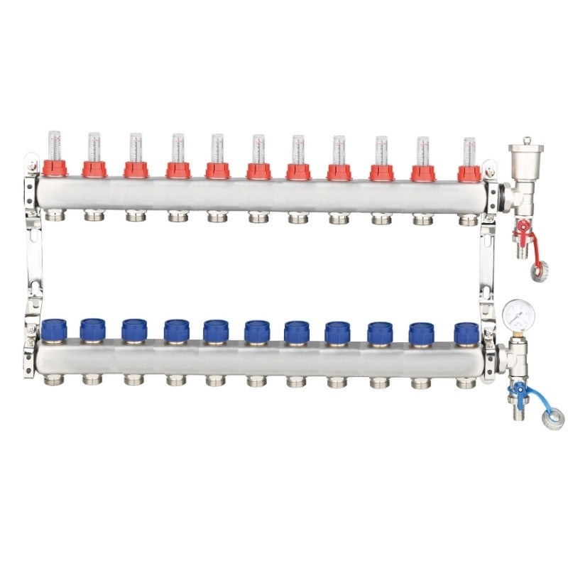 EDGE RANGE STAINLESS STEEL UFH MANIFOLD COMPLETE SET (FOR 16MM PIPE)