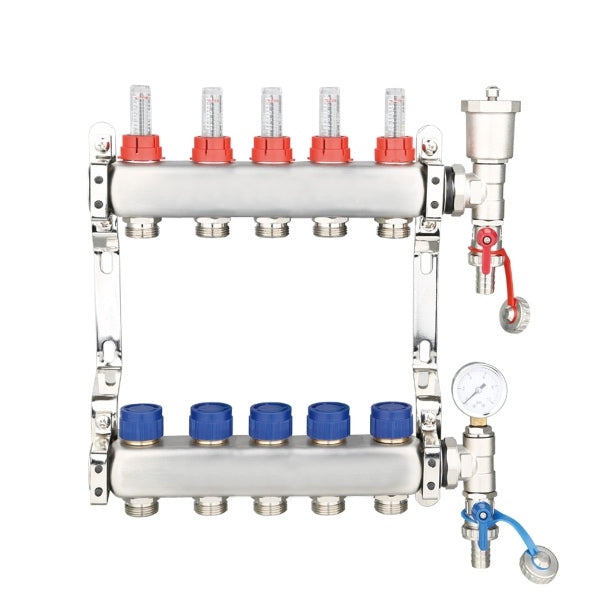 EDGE RANGE STAINLESS STEEL UFH MANIFOLD COMPLETE SET (FOR 16MM PIPE)