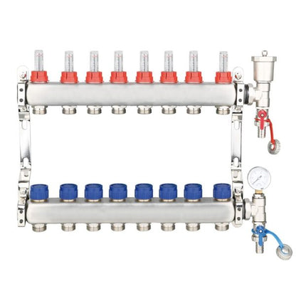 Edge Stainless Steel UFH Manifold Complete Set (For 12mm UFH Pipe)